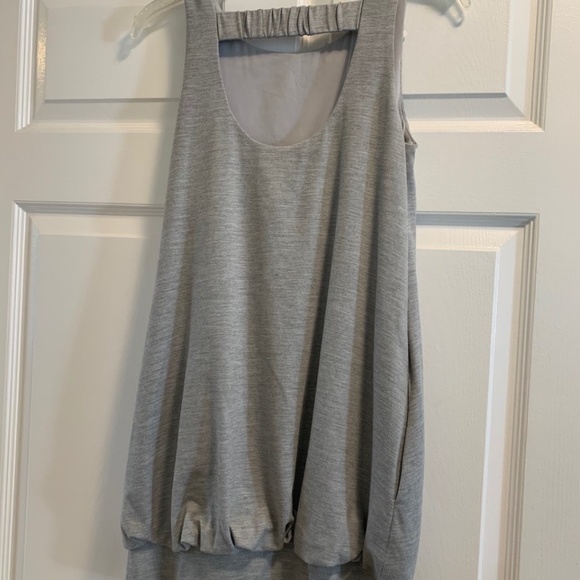 BCBG Grey Cotton Bubble Dress - Picture 2 of 2